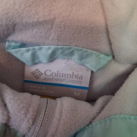 Columbia Mint Green Gray Fleece Lined Flash Forward Windbreaker Jacket NWT $90 - Picture 15 of 16